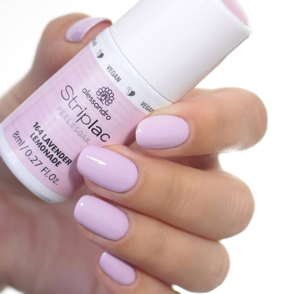 Smalto UV alessandro Striplac Lavender Lemonade – Delicato e a lunga tenuta – Facile rimozione grazie alla tecnologia di rimozione – Vegan e cruelty-free – 8 ml