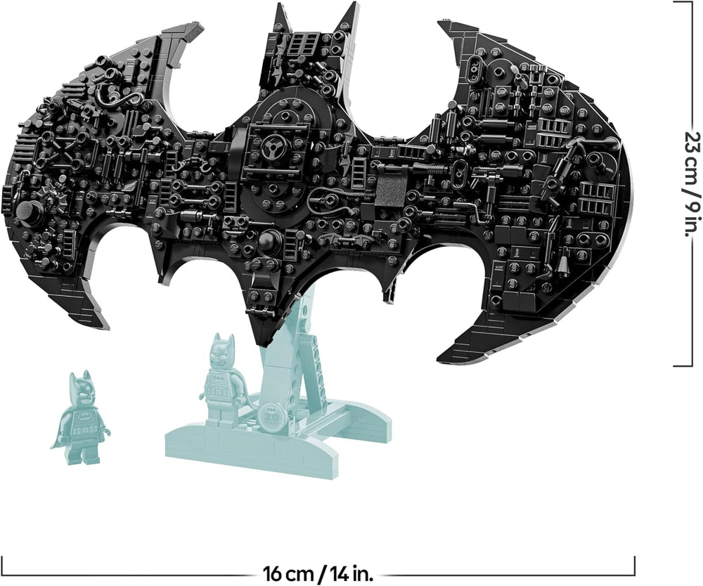 LEGO DC Batman: Batman Logo - Superhelden Spielzeug mit Minifiguren - Kreativer Modellbau für Jungen und Mädchen - DIY Deko für Kinderzimmer - Geschenk für Fans ab 12 Jahren - 76330