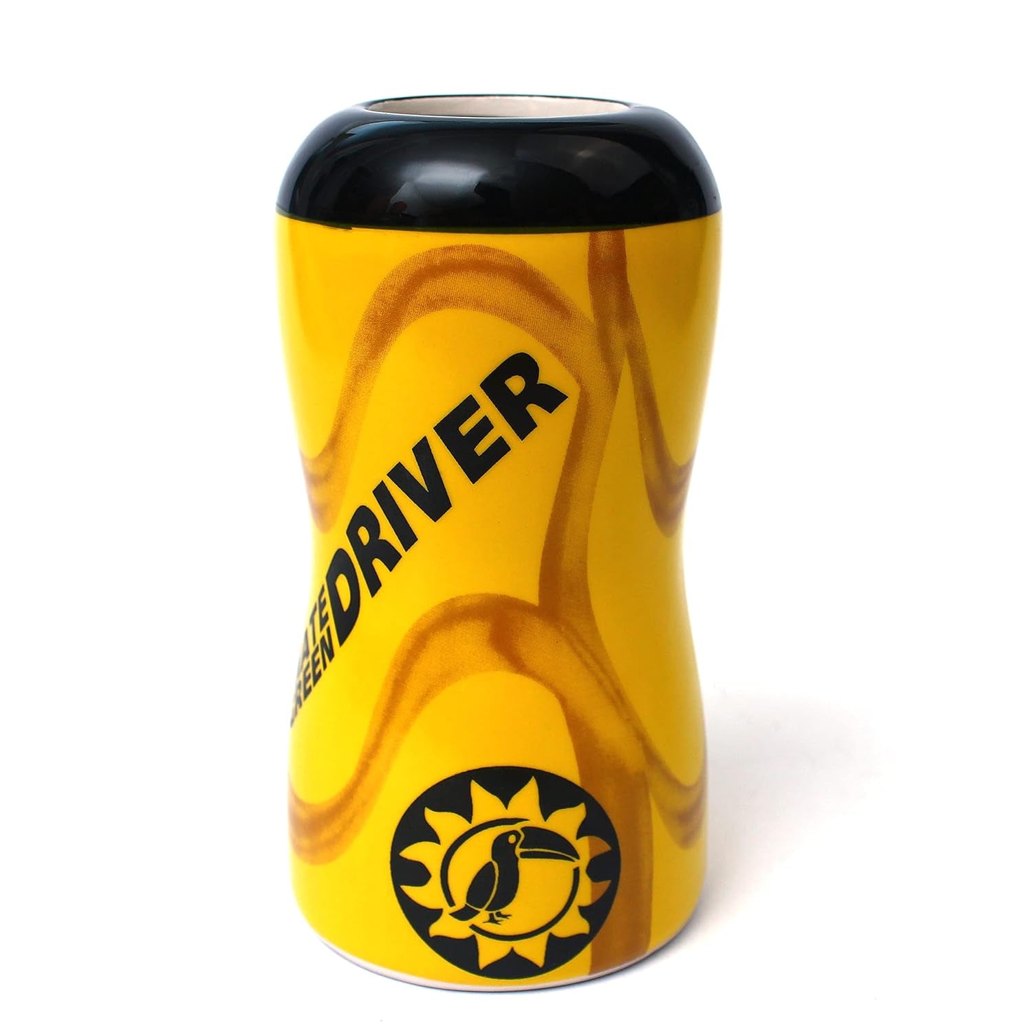 Cana pentru ceai Yerba Mate, cană din ceramică DRIVER, cană pentru mașină, perfectă pentru călătorii cu mașina, pentru ceai Mate și băuturi reci sau calde, cană din ceramică, complet glazurată, 1,75 kg