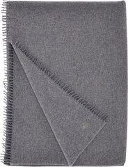 Coperta Must Relax - Coperta in lana - Plaid in pura lana vergine di alta qualità con frange - 130X190 Cm - 310 Rosa - Da "Zoeppritz since 1828" Letti e Coperte 'zoeppritz since 1828' 940 Grigio medio Mel. 130X190 cm