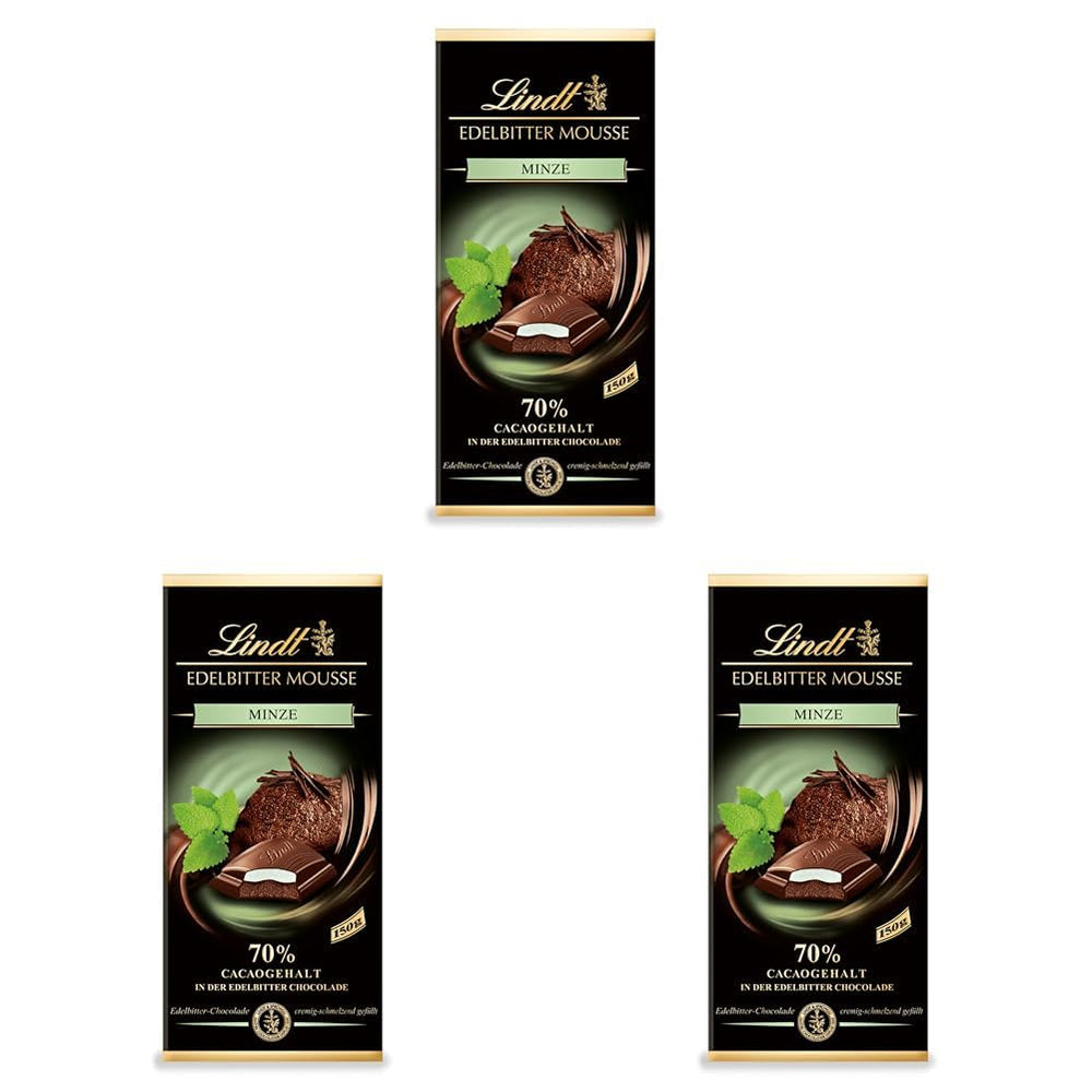 Mousse al cioccolato fondente Lindt con peperoncino e ciliegie | Barretta 150g | Con il 70% di cacao e ripieno di mousse al cioccolato fondente e ciliegia e peperoncino | Tavoletta di cioccolato | Cioccolato fondente