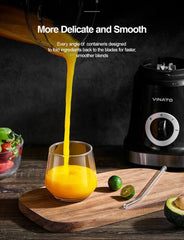 Mixer, Robot da cucina con 4 Klingen Mixer per frullati, frappè e prodotti sicuri, Frullatore con Edelstahlklingeneinheit, Sicherheitsschalter Kitchen Naty Shop