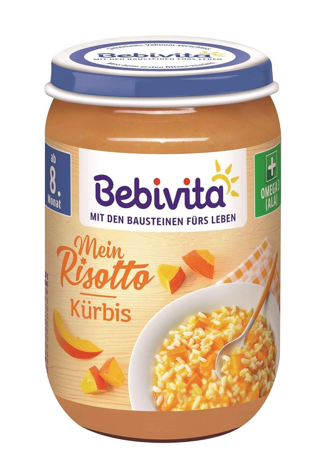 Menu Da 8 mesi Spaghetti alla Bolognese, conf. da 6 (6 X 220 grammi), medi Mamma e Bambino Naty Shop 6 x 220 grammi Risotto alla zucca