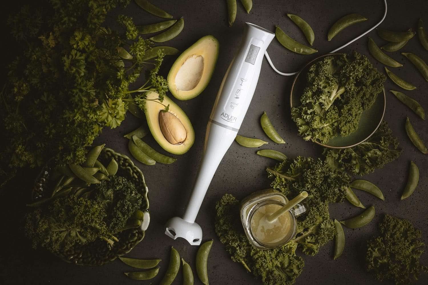 Adler AD4622 Miscelatore, plastica, bianco Cucina Naty Shop