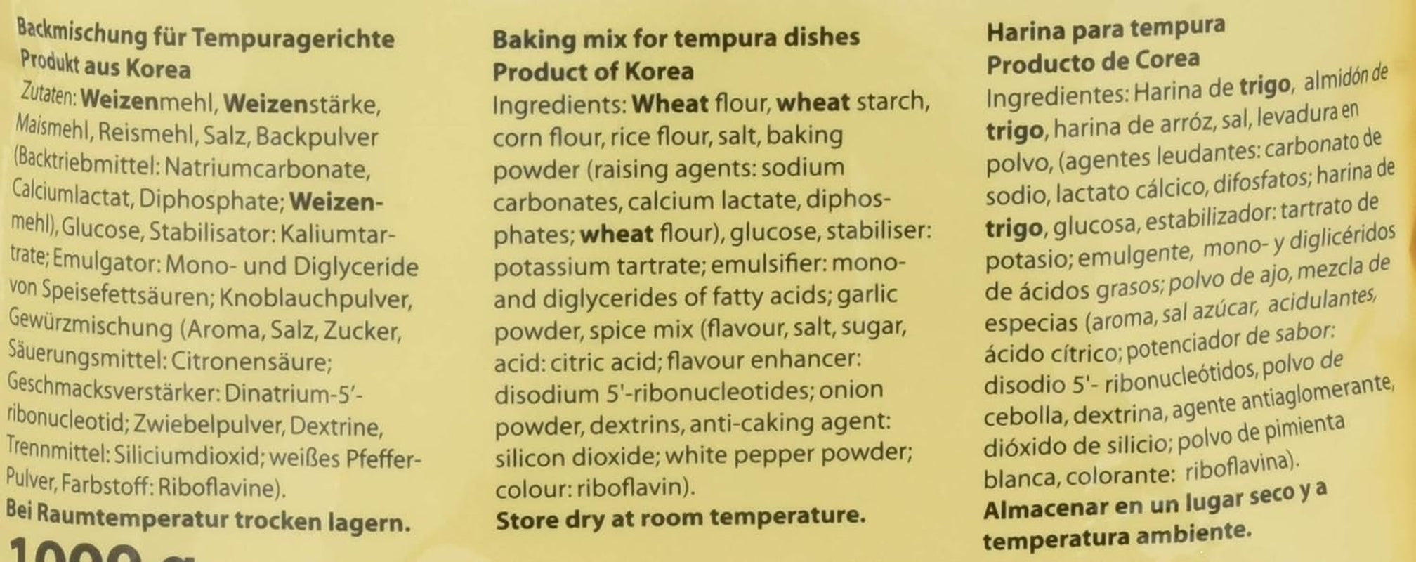 Backmischung Für Tempura Gerichte, 5Er Pack (5 X 1 Kg) Miscela per panificazione e cottura Naty Shop