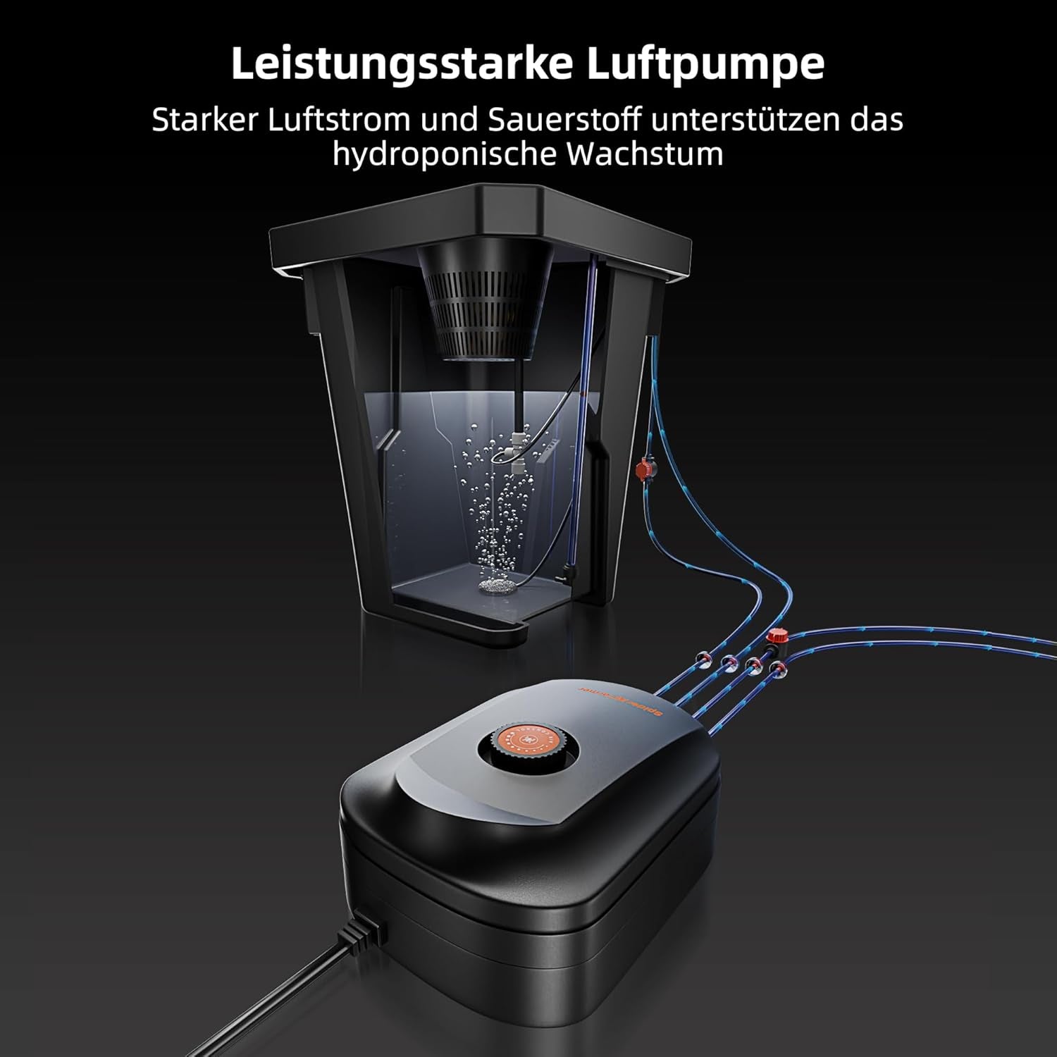 Spider Farmer DWC Sistema di Coltivazione Idroponica 27L/7 Galloni Coltivazione in Acque Profonde Nuovo Design del Coperchio Triangolare Sistema di Giardinaggio a Goccia Circolante con Kit di Gocciolamento del Vaso Pompa ad Aria da 8W 2 Secchi