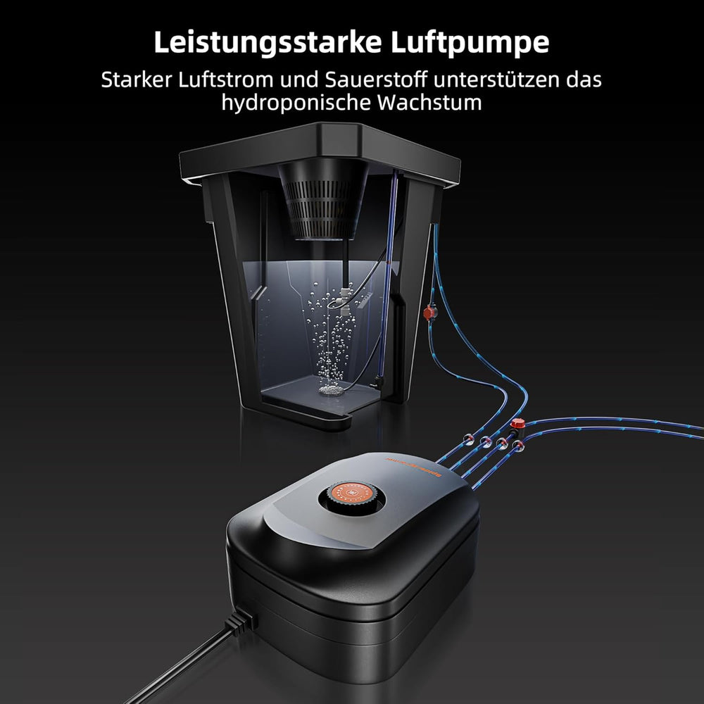 Spider Farmer DWC Sistema di Coltivazione Idroponica 27L/7 Galloni Coltivazione in Acque Profonde Nuovo Design del Coperchio Triangolare Sistema di Giardinaggio a Goccia Circolante con Kit di Gocciolamento del Vaso Pompa ad Aria da 8W 2 Secchi