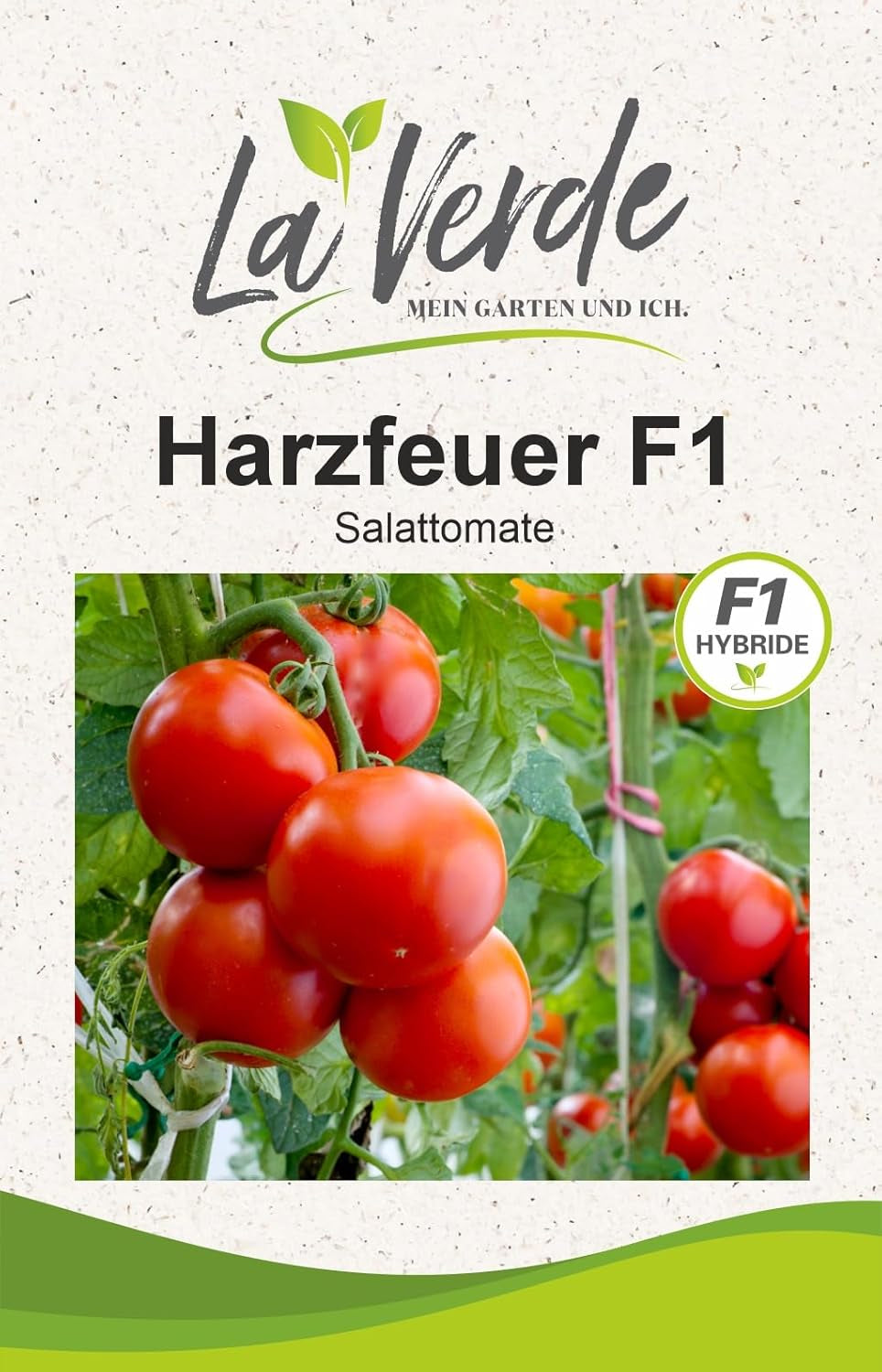 La Verde MEIN GARTEN UND ICH. Mini Tomatensamen Für Ca. 10 Pflanzen, Robuste Cherrytomate, Süß-Fruchtige Früchte, Saatgut Ohne Gentechnik