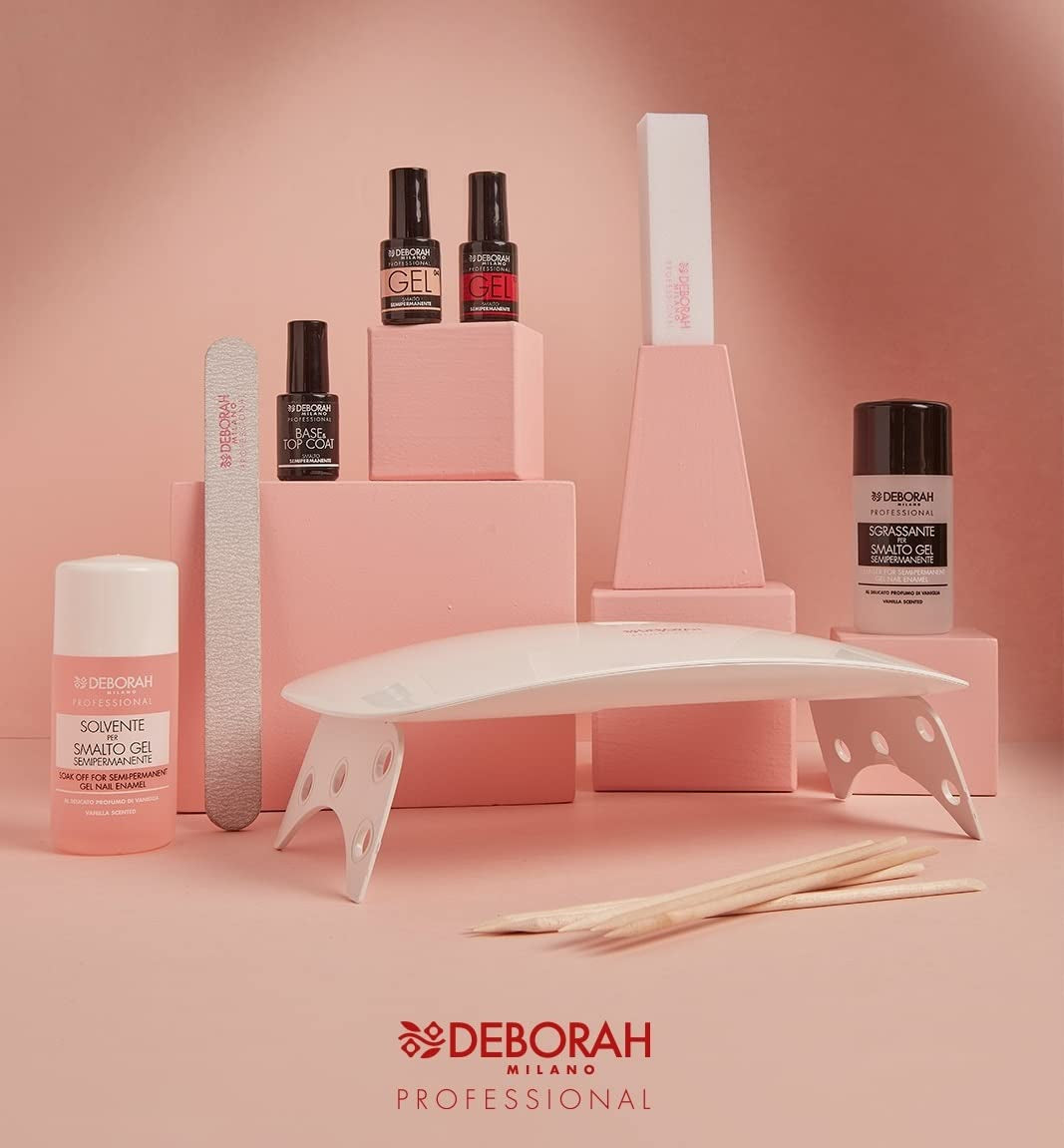 Milano Professional Nail Lacquer, semipermanente, nr. 32 Rose Crepe, effetto rimpolpante, langanhaltend, verleiht intensive und glänzene Nägel, 4,5 ml