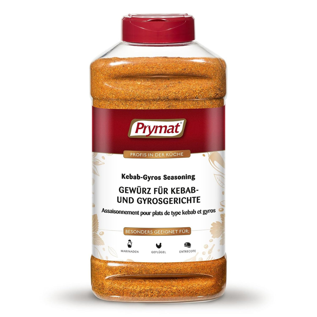 Prymat Gyros Gewürzmischung 900g – miscela aromatica e speziata per Döner, Kebab, pollo, agnello e piatti alla griglia – ideale per grigliare, arrostire e condire piatti di carne mediterranei