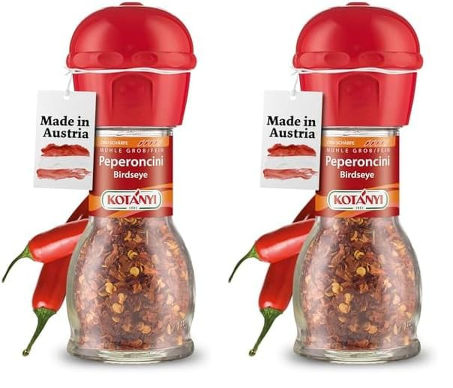 KOTÁNYI Chili Birdseye Pepperoncini Mühle, scharf zum frischen Mahlen, confezione 1 (1 x 27g)