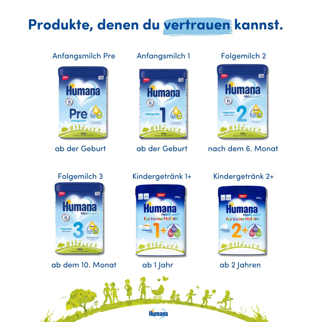 Humana SL Expert, dalla nascita, formula speciale per l'intolleranza al latte vaccino causata da intolleranza al lattosio, galattosemia o allergia alle proteine ​​del latte vaccino, per neonati e bambini piccoli, 600 g