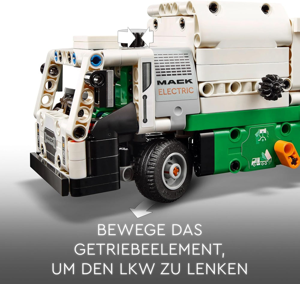 LEGO Technic Mack LR Electric Müllwagen, Müllauto-Modell für Recycling-Rollenspiele, Baubares LKW-Spielzeug für Kinder, Auto-Geschenk für Jungs und Mädchen ab 8 Jahren, die Fahrzeuge lieben 42167