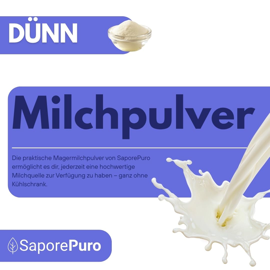 SaporePuro Latte Scremato 1 kg - Alta Solubilità Senza Glutine