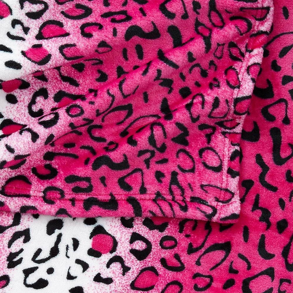Home Must Haves Pătură de pat Queen/King Zebra Giraffe Safari Animal Print, pentru toate anotimpurile, foarte moale, caldă, pentru canapea, canapea, aruncare, plapumă, dimensiune pat, roz, poliester, leopard roz Plapumi si pilote Naty Shop