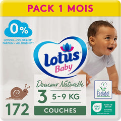 Lotus Baby, Douceur Naturelle, pannolini, varie taglie Mamma e Bambino Naty Shop 3 (172 pz)