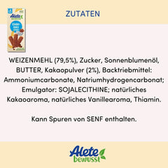 Alete consapevolmente Cioccolata con biscotti per bambini, dall'8° mese, Naty Shop Mamma e Bambino