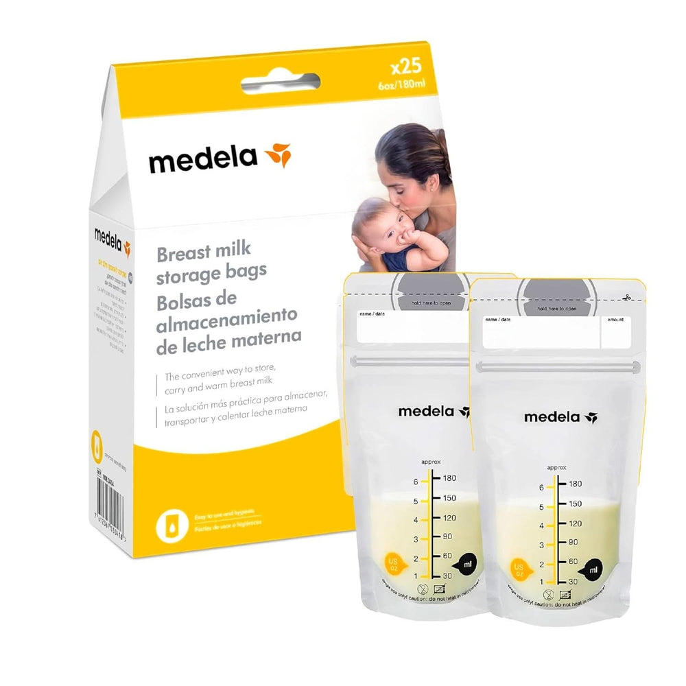 Sacchetti per la conservazione del latte materno Medela 25 pz., ca. 200 ml, bianco (versione spagnola) Accessori Alimentazione e Allattamento Bebe Naty Shop