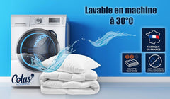 COLAS NORMAND - Plapumă împotriva acarienilor și bacteriilor - Temperată - 280 X 240 Cm - Efect de lungă durată - Igienă perfectă - Microfibre - Moale și confortabile - Lavabilă Plapumi si pilote Naty Shop