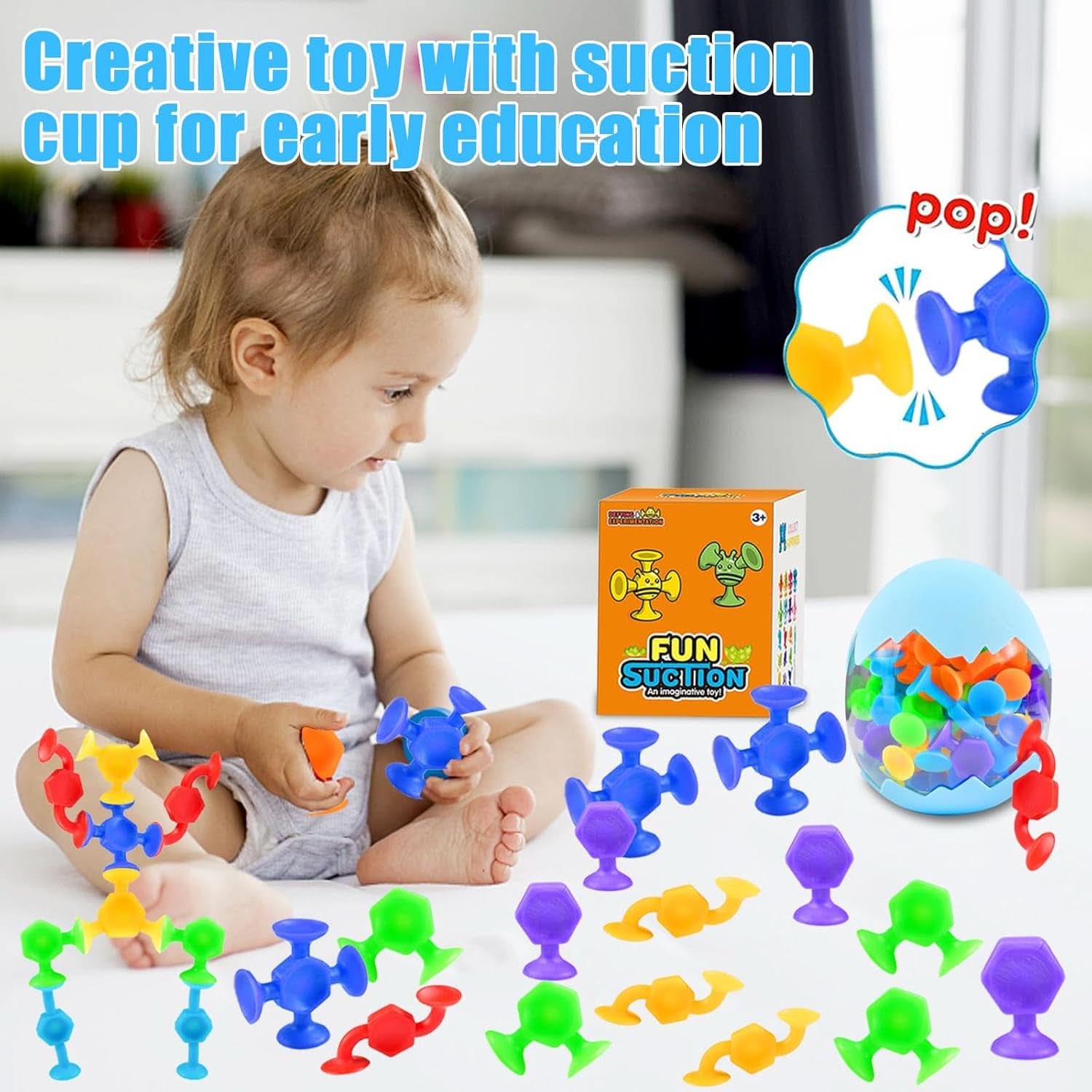 48 Pezzi 3 Anni Montessori Giocattolo da Bagno in Silicone Blocchi di Costruzione per Madre e Bambino Naty Shop