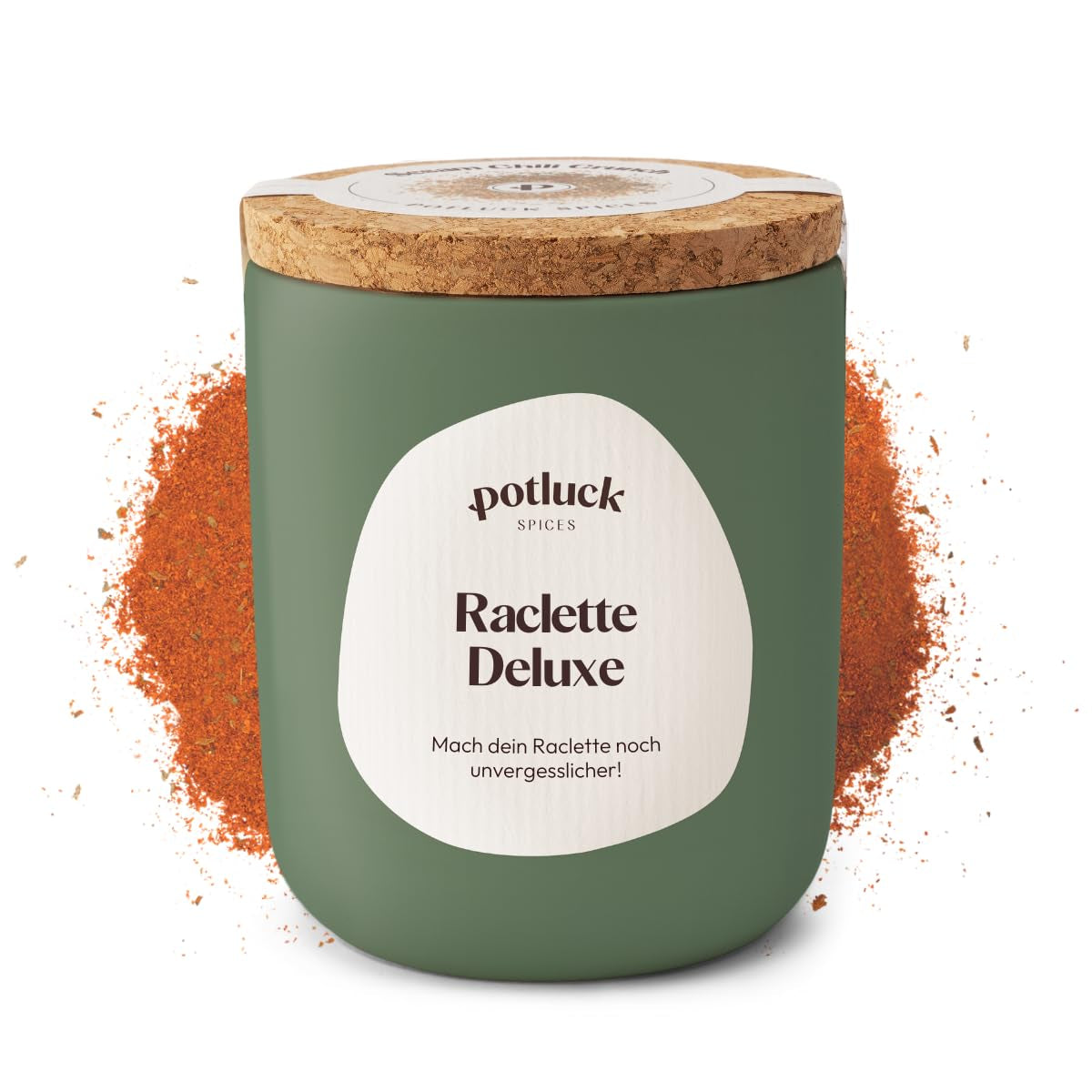 Potluck | Raclette Gewürz | Würzmischung im Keramiktopf | 70g| Vegano, senza glutine e con ingredienti naturali