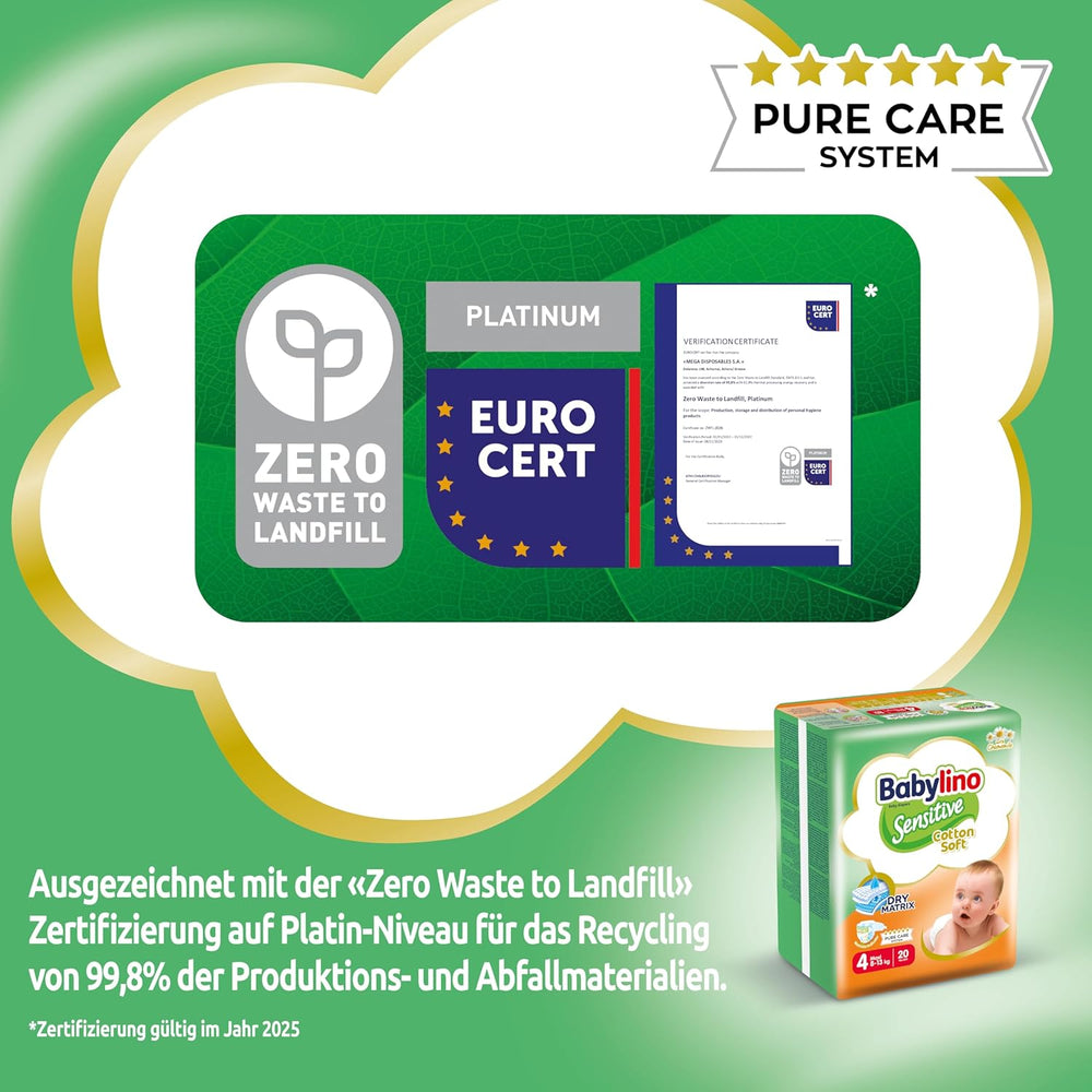 Pannolini per bambini Sensitive taglia 4, Maxi (8-13 kg), 20 pezzi