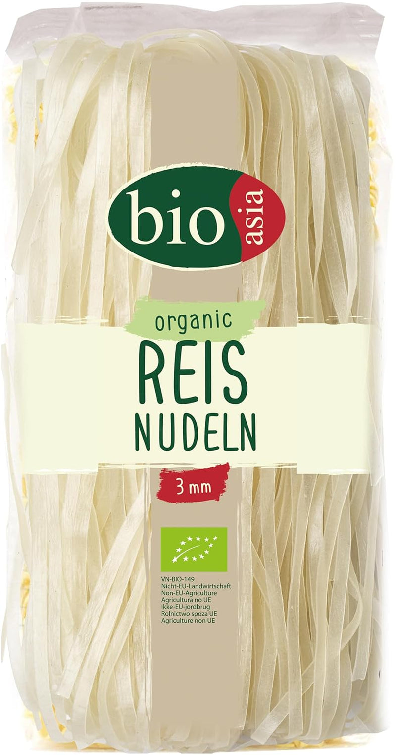 BIOASIA Spaghetti di Riso Biologici, Spaghetti Asiatici con Farina di Riso 100% Biologica, Senza Glutine e Vegani, 1 x 200g