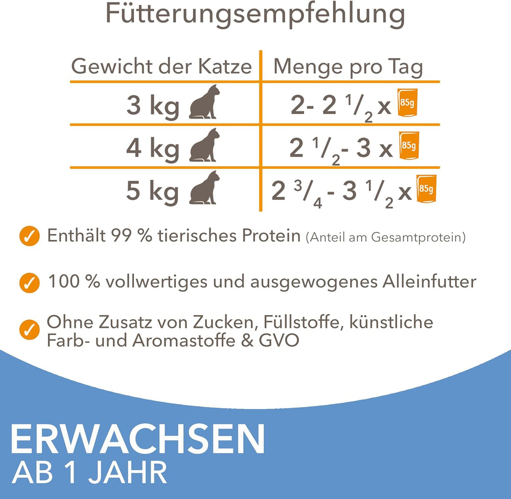 IAMS Delights Sea Collection Katzenfutter Nass - Multipack mit Fisch Sorten (Lachs, Thunfisch, Makrele, Seefisch) in Sauce, Nassfutter für Katzen ab 1 Jahr, 12 x 85g
