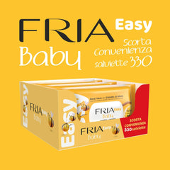 Salviette umidificate Easy Baby con Aloe Vera ed Estratto di Miele Idratante per la Pelle, Dermatologicamente Testate, Confezione da 330 Salviette