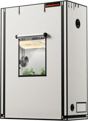 Tenda da coltivazione Spider Farmer Pro 70x140x200 cm con porta scorrevole, finestra di osservazione, pannello pavimento rimovibile, tessuto Mylar 2000D, per coltura idroponica da interni con SF4000, G4500, SE4500