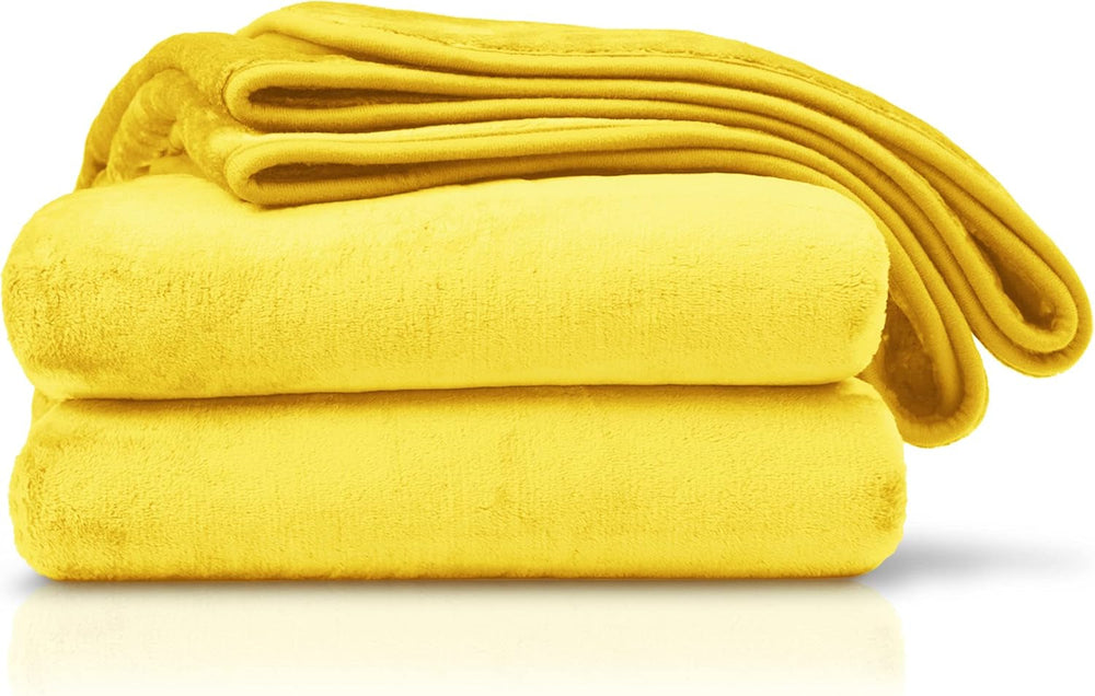 Amago - Coperta confortevole, effetto cashmere, 220 X 240 cm - antracite Letti e coperte Amago Giallo Coperta confortevole 220 X 240 cm