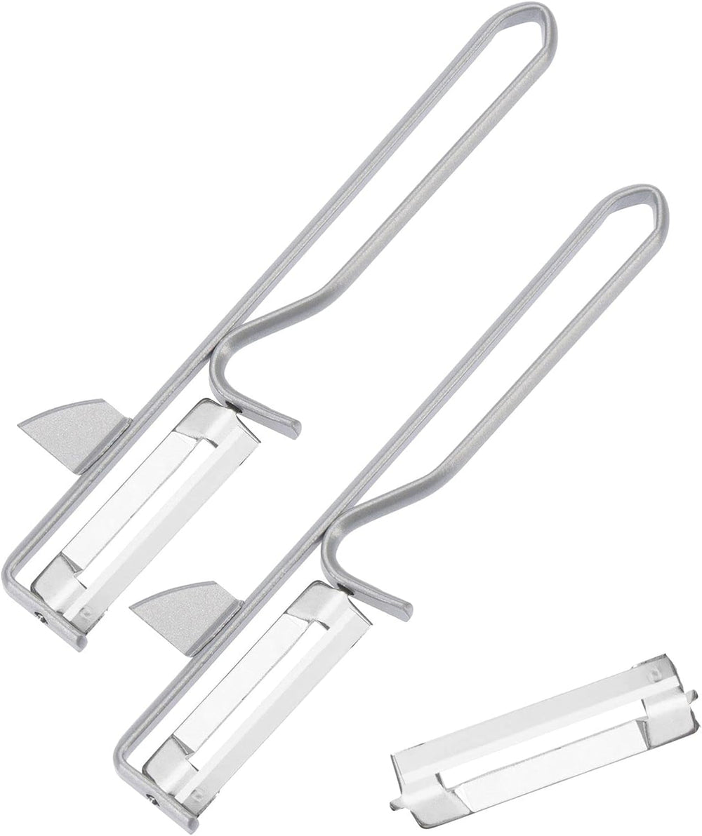 Westmark 106122E1 Pelapatate, lama in acciaio cromato, Pelapatate inossidabile Naty Shop Steel, 2 Stk.+ Ersatzklinge