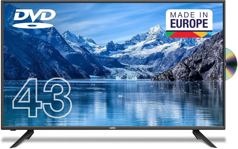 Televizor inteligent Cello C2224WSH de 22 de inci, fără ramă, alimentat de la rețea, LG WebOS, Freeview Play, FreeSat, Bluetooth, difuzoare Pitch Perfect, ideal pentru bucătărie, dormitor sau camere mici