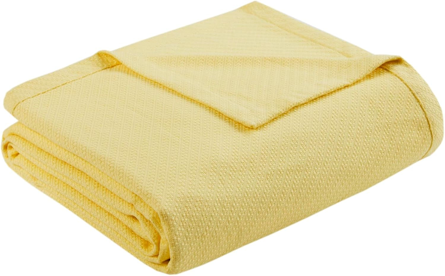 Madison Park Luxury Liquid Cotton Coperta morbida e confortevole di alta qualità in 100% cotone filato ad anelli per divano letto o divano Blush Full/Queen Naty Shop Piumini e trapunte Giallo King