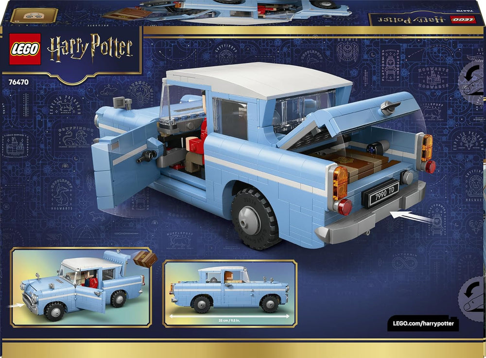 LEGO Harry Potter Fliegender Ford Anglia - Auto Set für mit 3 Figuren zum Spielen und Ausstellen - 3D Modellbau für Männer - Geschenk zum Vatertag - 76470