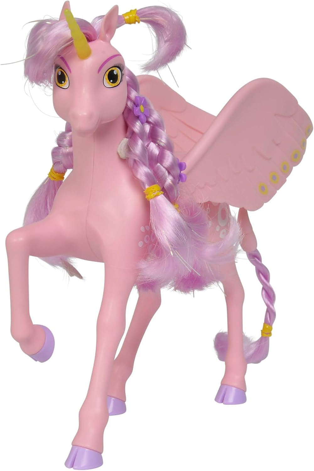 Simba 109480092 - Mia and Me Unicorn Kyara, con ali mobili, fermagli per capelli e spazzola per acconciare, 20 cm, da 3 anni, rosa Naty Shop Dolls