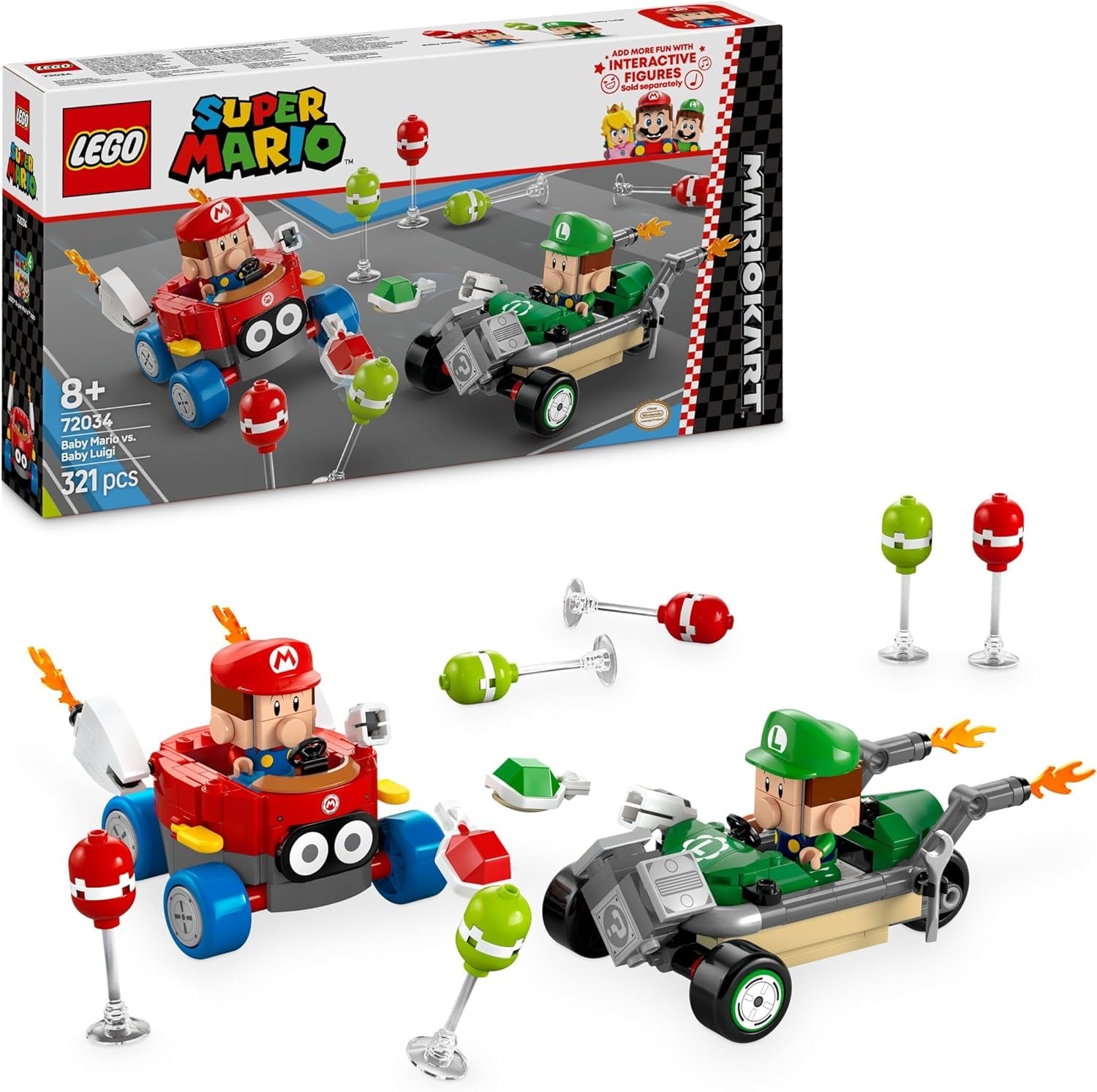 LEGO Super Mario: Mario Kart – Toad’s Garage Set, Nintendo Mechanic Toy with 2 Blue Toad Character Figures for Independent Play, Birthday Gift for Boys, Girls and Gamers Aged 8 Plus 72035