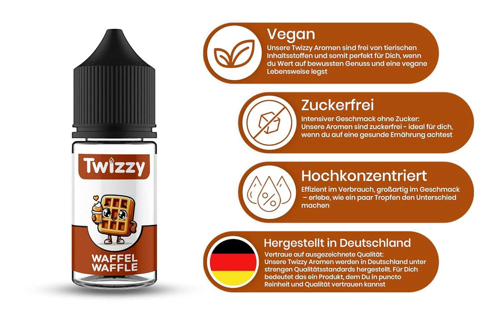 Aroma Alimentare Twizzy Waffle - 30 ml - Aroma intenso - Ideale per dolci Arome Naty Shop