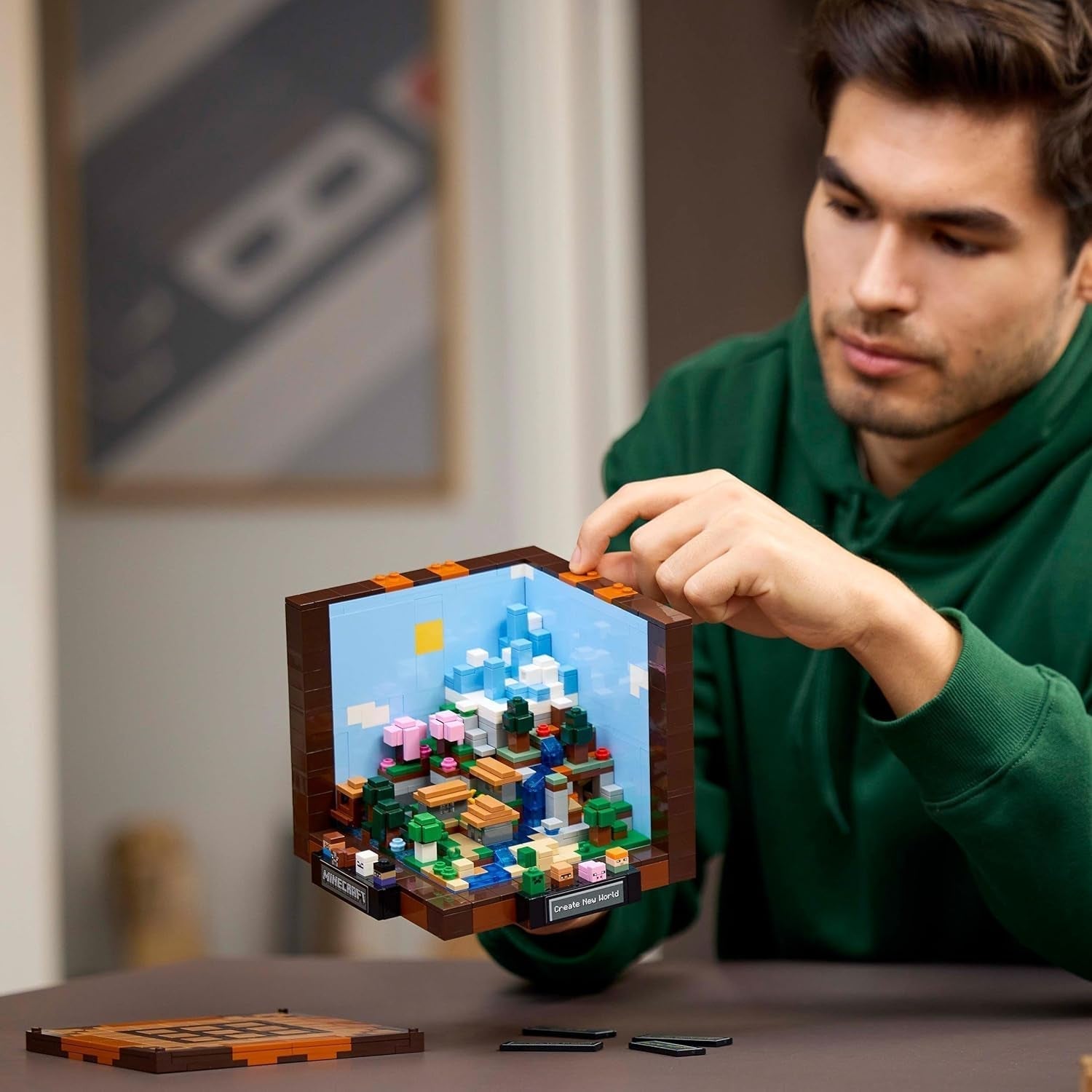 LEGO Minecraft The Workbench Set da costruzione 8 personaggi Set di videogiochi, inclusi Steve Alex Creature e biomi Modello del 15° anniversario Idea regalo per adulti Uomini Donne 21265 Set da costruzione Beuche den LEGO-Store