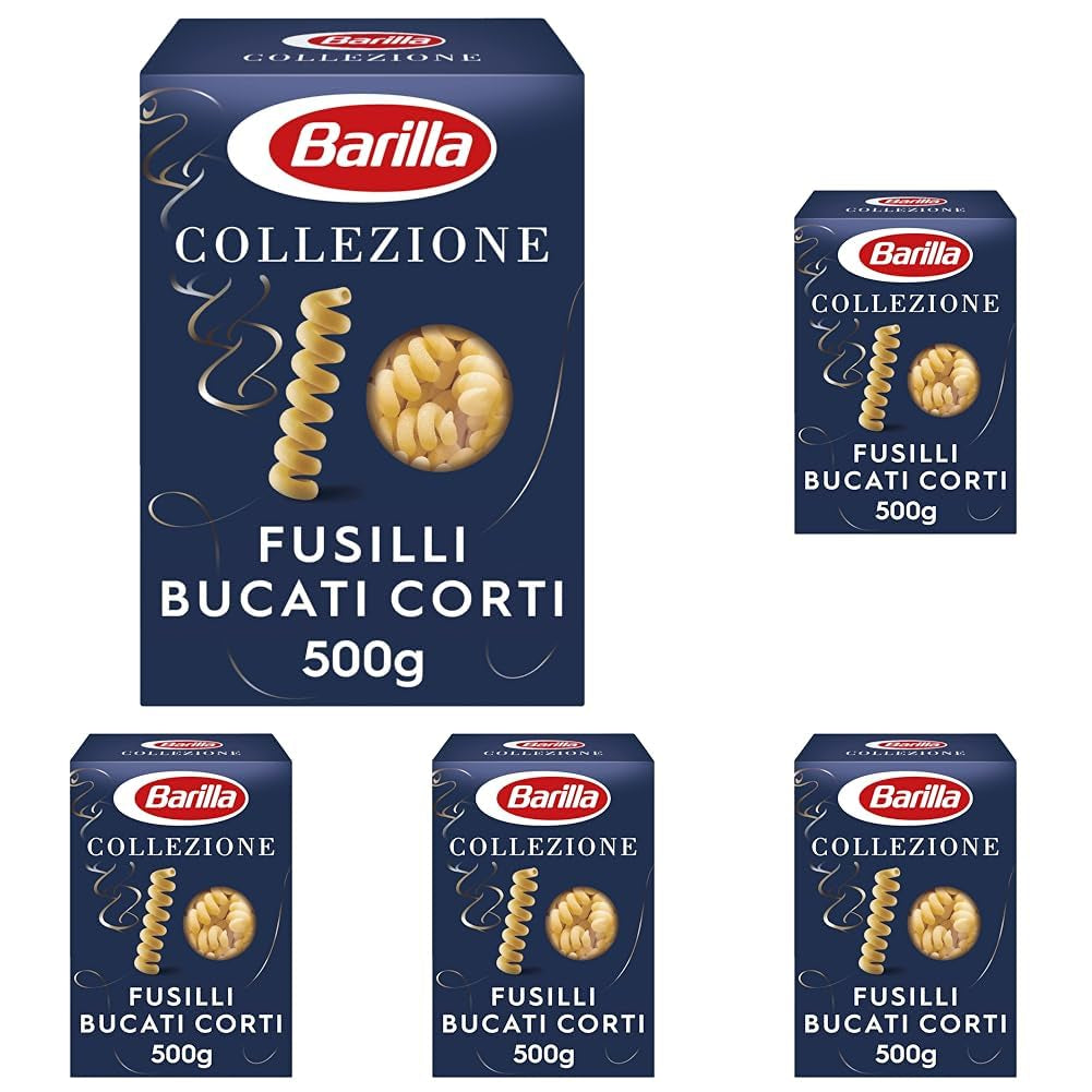 Pasta Barilla Collezione Fusilli Pezzi Corti, (1 x 500 g)
