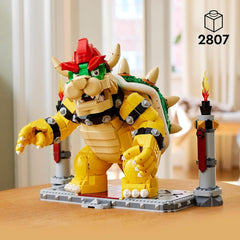 LEGO Super Mario The Mighty Bowser Kit modello 3D Grande set di action figure da collezione inclusa piattaforma da duello Idea regalo per i fan da esporre come decorazione della stanza 71411 Set di costruzione Besuche den LEGO-Store
