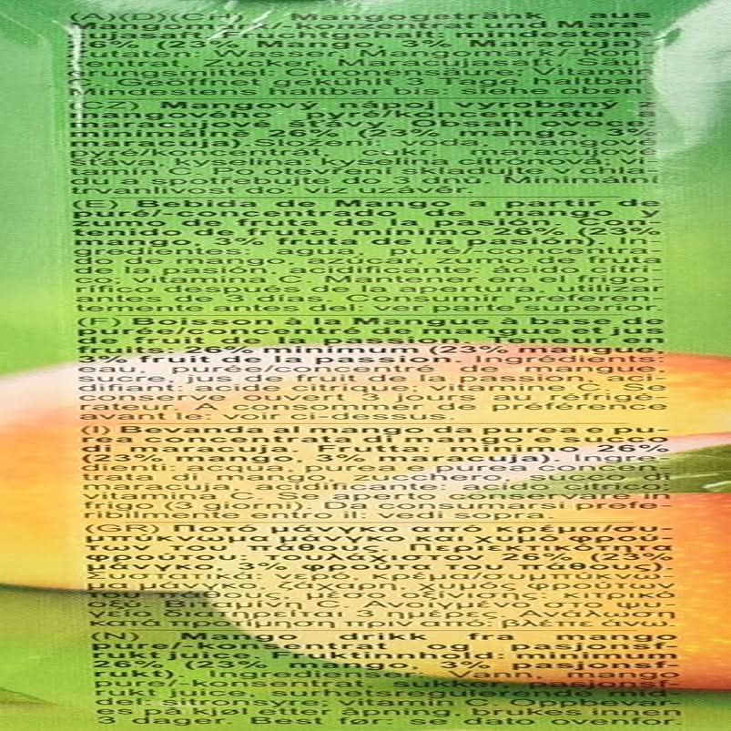 Rauch Happy Day Mango | Bevanda raffinata al frutto della passione | Molta vitamina C | 6 x 1 litro, Tetra Prisma Naty Shop