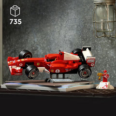 LEGO Icons Ferrari F2004 und Michael Schumacher - F1 Rennwagen Modellbau für Erwachsene - F1 Modellauto Set mit V10-Motor & sammelbarer Fahrer Minifigur - Formel 1 Geschenk zum Vatertag - 11375