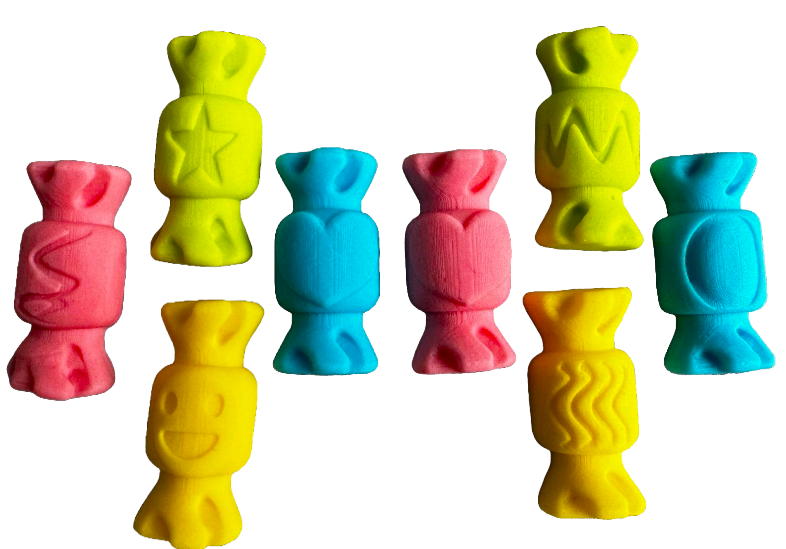 Set 8 decoratiuni comestibile din zahar, Bomboane Decoratiuni din Pasta de Zahar Nati Shop