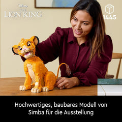 Lego Ç€ Disney Simba, il giovane re leone, giocattolo costruibile da collezionare con figurine di animali creative, attività rilassante per adulti, idea regalo per donne 43247 Set da costruzione Besuche den LEGO-Store
