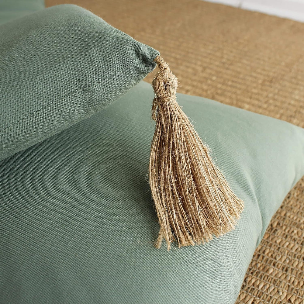 Trapunta con 4 pompon, juta, 90 X 190 Cm, argilla, 2007AGCHLJT090190, 90 X 190 Cm Trapunte e trapunte Naty Shop