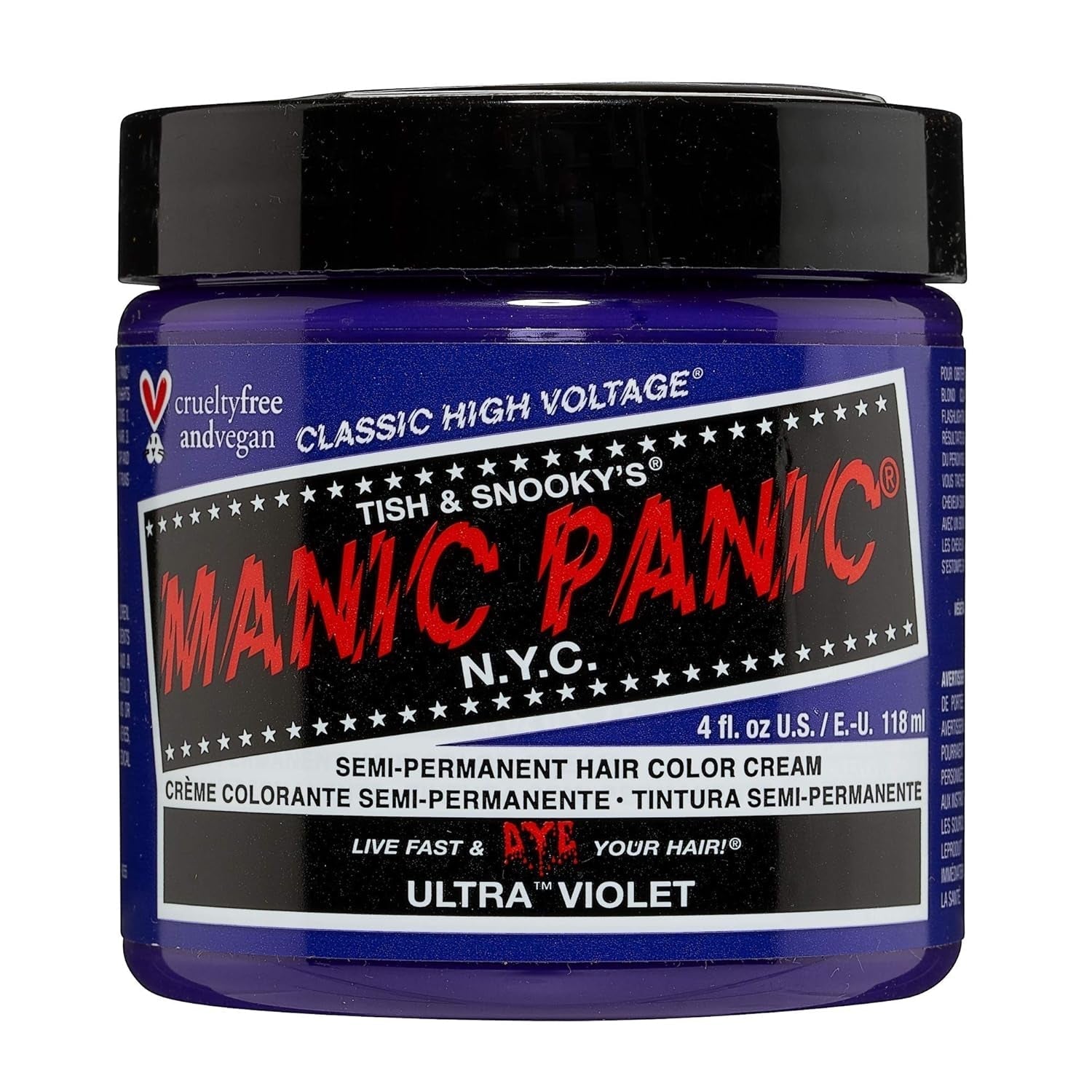 Manic Panic Electric Lizard Classic Cream, vegan, fără cruzime, vopsea de păr verde semipermanentă 118ml