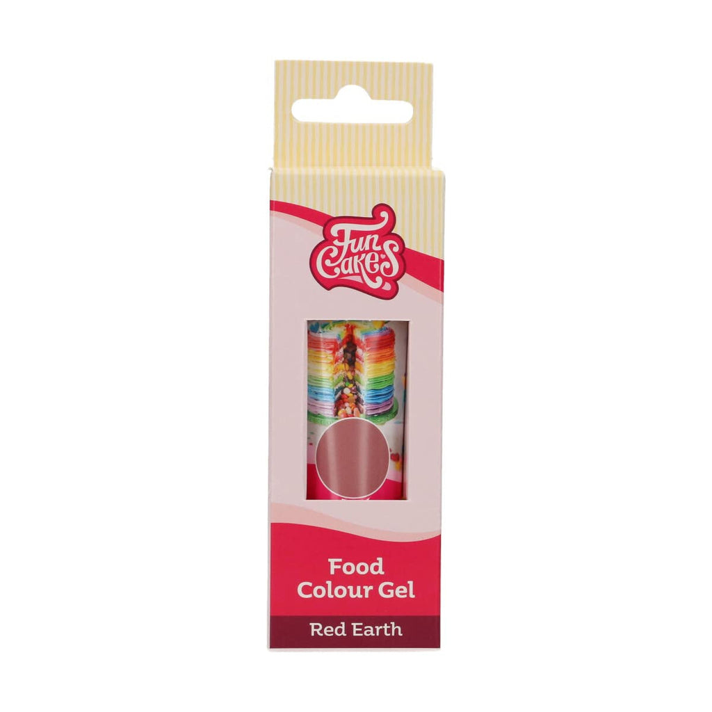 Gel colorant alimentar Funcakes Red Earth: Colorant alimentar foarte concentrat pentru aluat, cremă, fondant, marțipan și produse de patiserie. Dozare ușoară. Picătură individuală pentru a crea culori vibrante. Halal. 30 g.