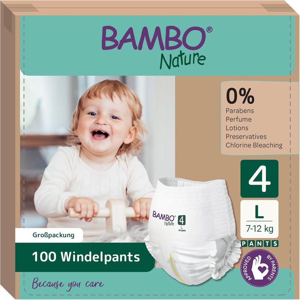 Pannolini per bambini Bambo Nature, taglia 6 (15+ kg) - Confezione mensile da 90 | Pannolini per neonati con protezione dalle perdite migliorata | Massimo comfort e libertà per i bambini attivi | Pannolini dermatologicamente testati