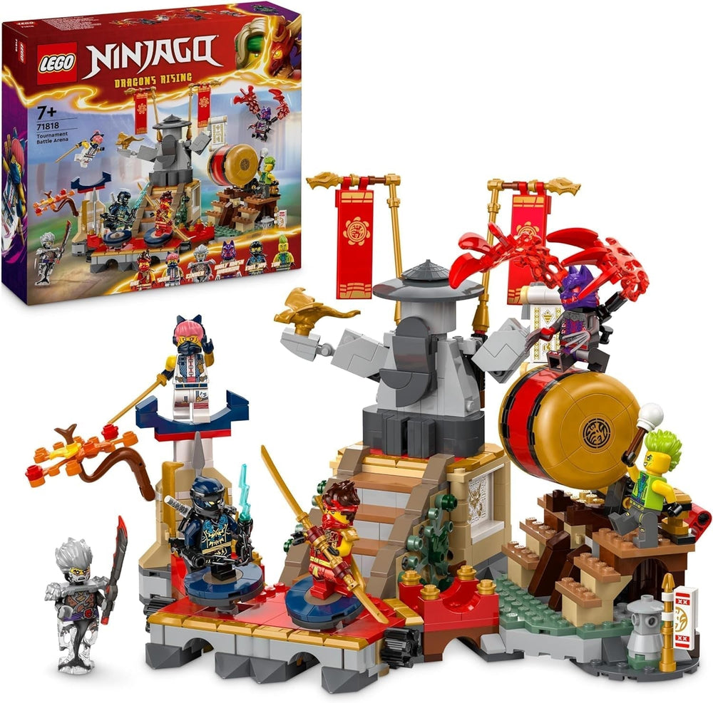 Jucărie LEGO NINJAGO Tournament Arena Adventure pentru copii, set de joacă Ninja cu 6 minifigurine, set de construcție de colecție, cadou de ziua de naștere pentru băieți și fete de la 7 ani 71818 Seturi de constructie Besuche den LEGO-Store Titlu implicit